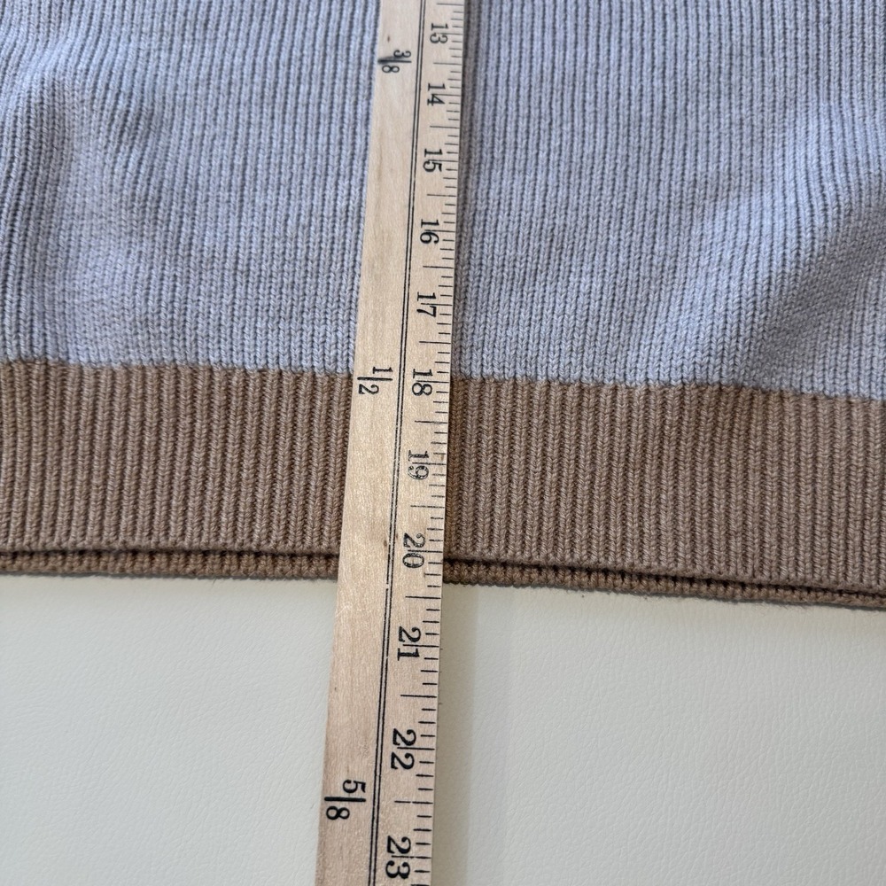 Abercrombie & Fitch Women's Knit Y2K Sweater Medium Colorblock Brown Pullover - Picture 10 of 11